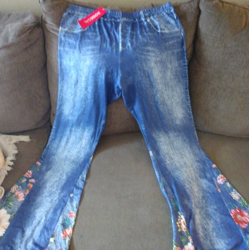 Rosegal flare bell bottom stretch pants X-Large